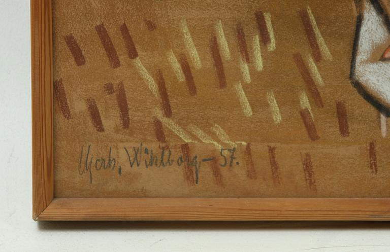 GERHARD WIHLBORG, pastell, sign o dat -57.