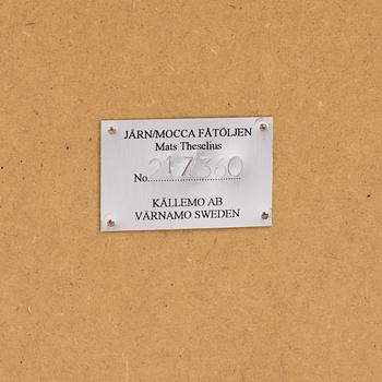 Mats Theselius, fåtölj, "Järn/Moccafåtöljen", ed. 217/360, Källemo, Värnamo, efter 1994.