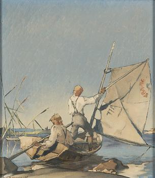 Ragnar Ungern, 'Hoisting the sail'.