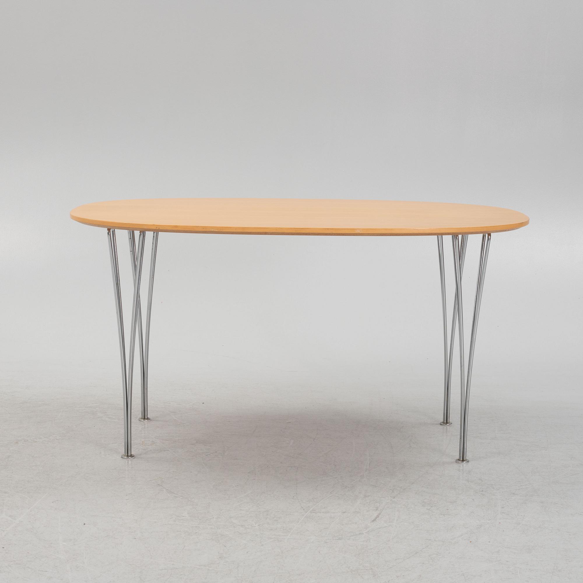 Bruno Mathsson & Piet Hein, bord, "Superellips", Fritz Hansen, Danmark.