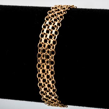 Bracelet 18k gold, 11,5 g, approx 19 x 1 cm.