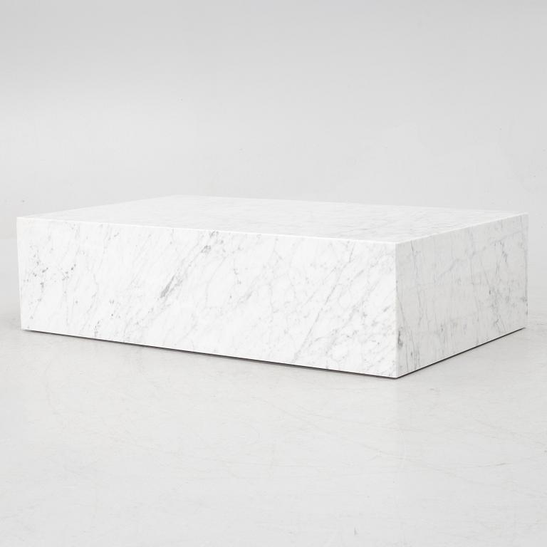 Norm Architects, a marble "Plinth low" coffee table, Audo Copenhagen, Denmark.