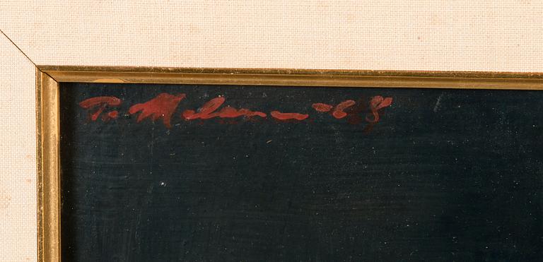 PENTTI MELANEN, oil on board, signed and dated -68.