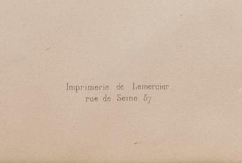 LITOGRAFISKT TRYCK, Imprimerie de Lemercier. Paris. 1800-tal.