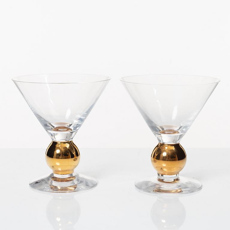 Gunnar Cyrén, Nobel, 5 martini glasses, Orrefors,