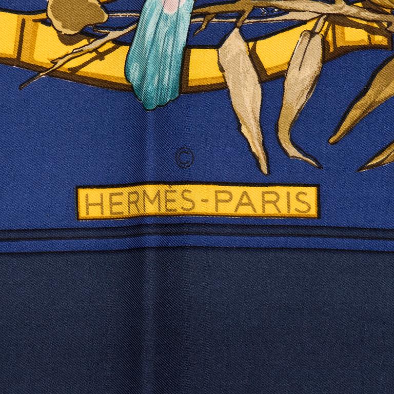 Hermès, A 'Ramage' silk scarf.