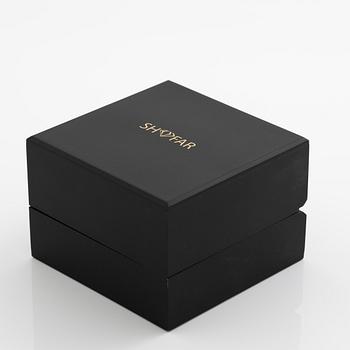 Bracelet 18K white gold set with oval-cut multicoloured sapphires and brilliant-cut diamonds.