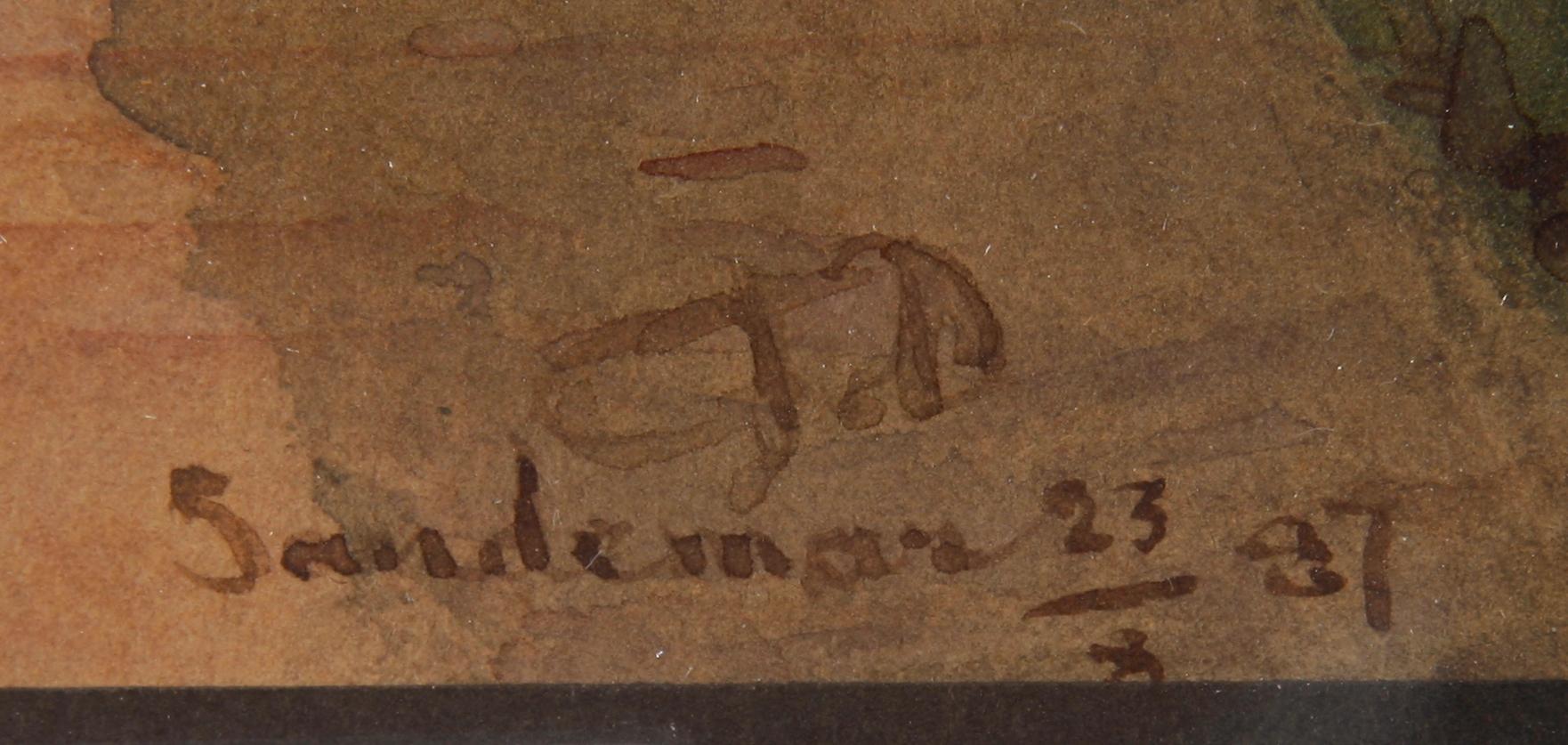 GEORG PAULI, gouache, sign. o dat. 23/8 -87.