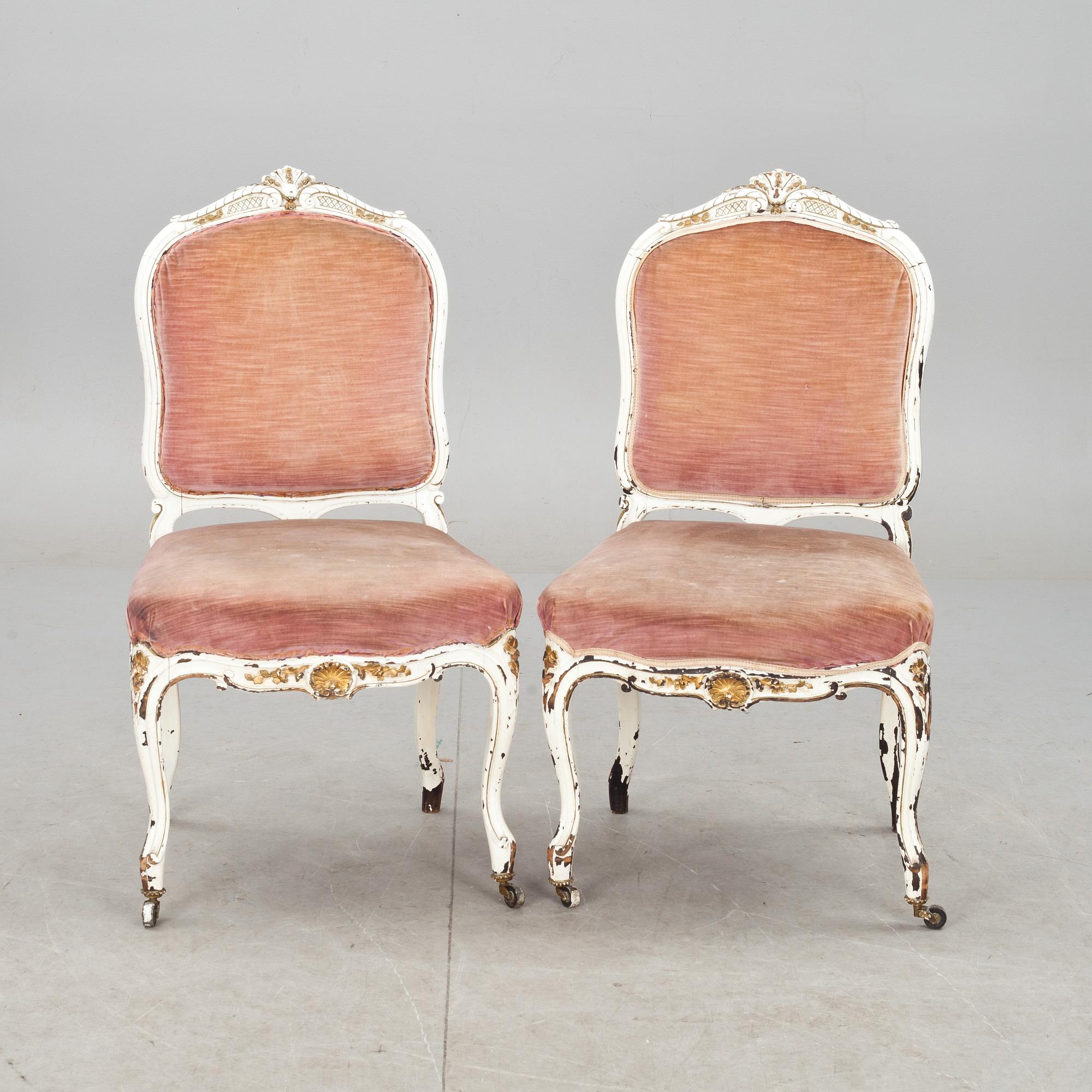 STOLAR, ett par. Louis XV-stil, Frankrike, 1800-tal.
