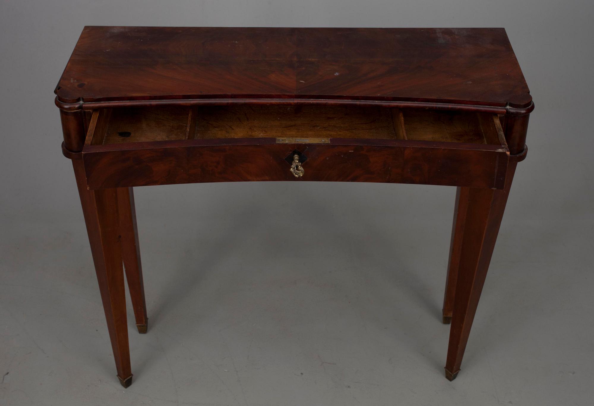 SPEGEL samt KONSOLBORD, mahognyfanerade, 1800-talets mitt.