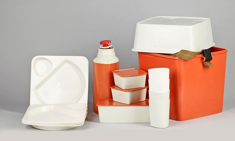 PICKNICKSET, plast, "Taffel", Bernadotte & Björn, Husqvarna Borsfabrik, 1959.