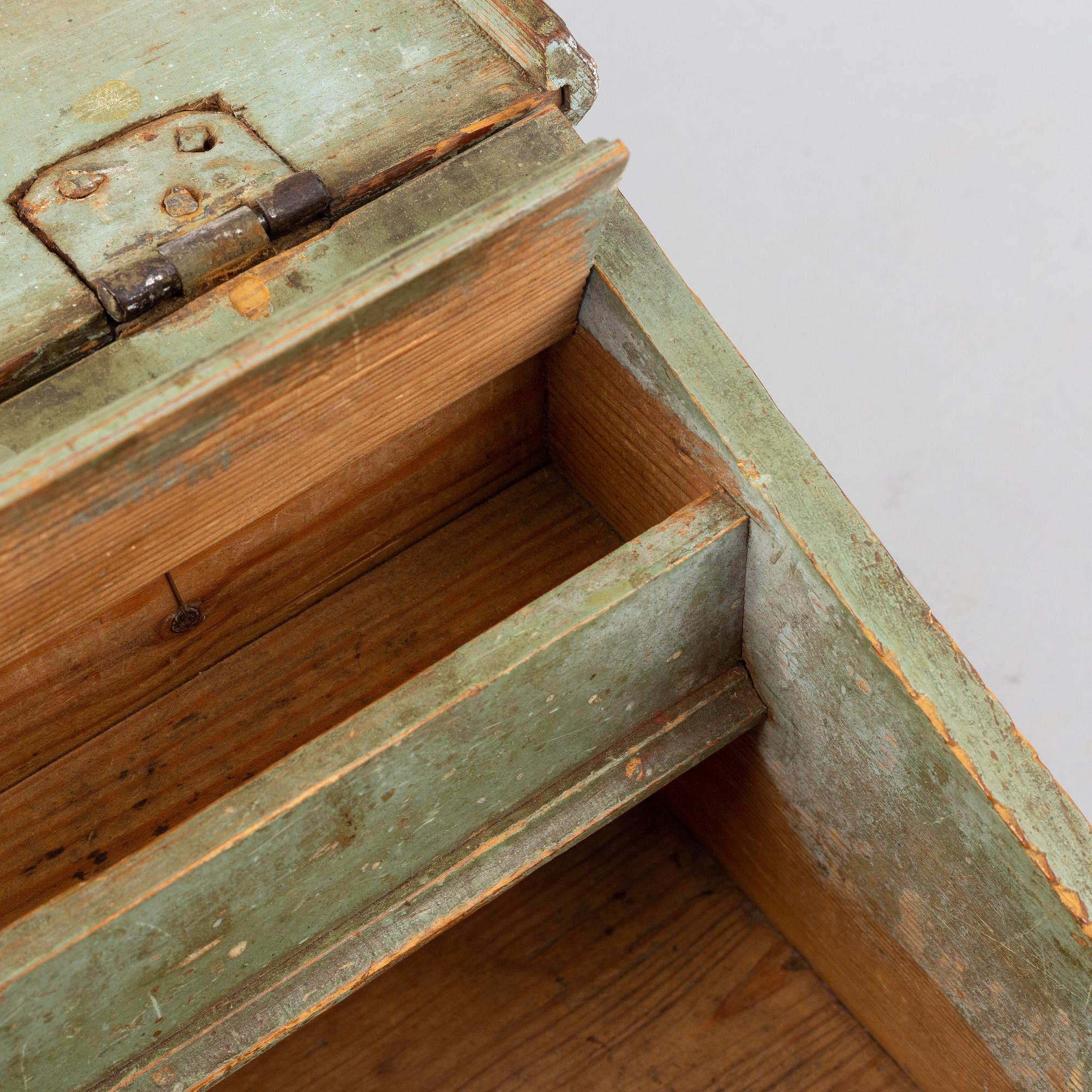A swedish wooden box, late 18th century/early 19th century.