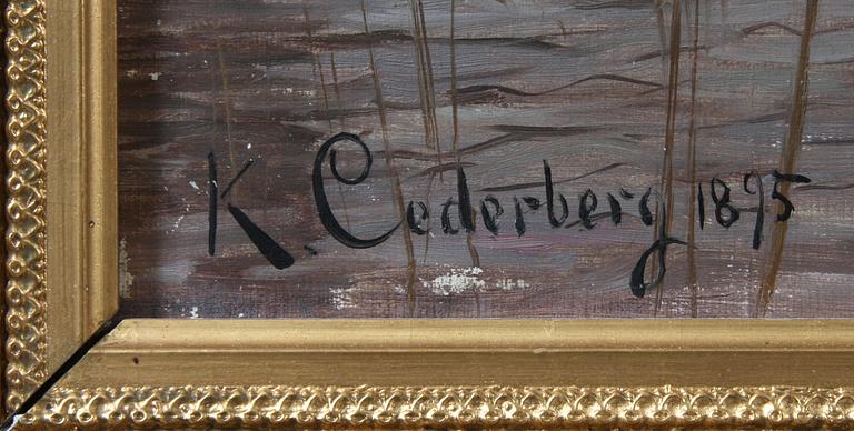 KARL CEDERBERG, olja på duk, sign o dat 1895.