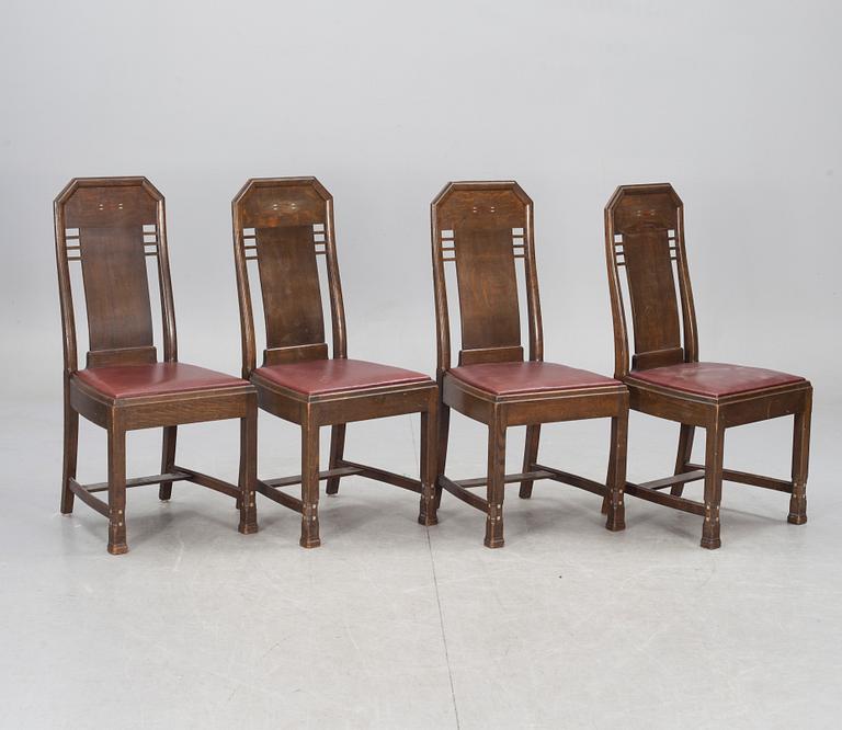 STOLAR, 4 st. Jugend "Tenn", formgivna 1909. NK-brickmärkt.