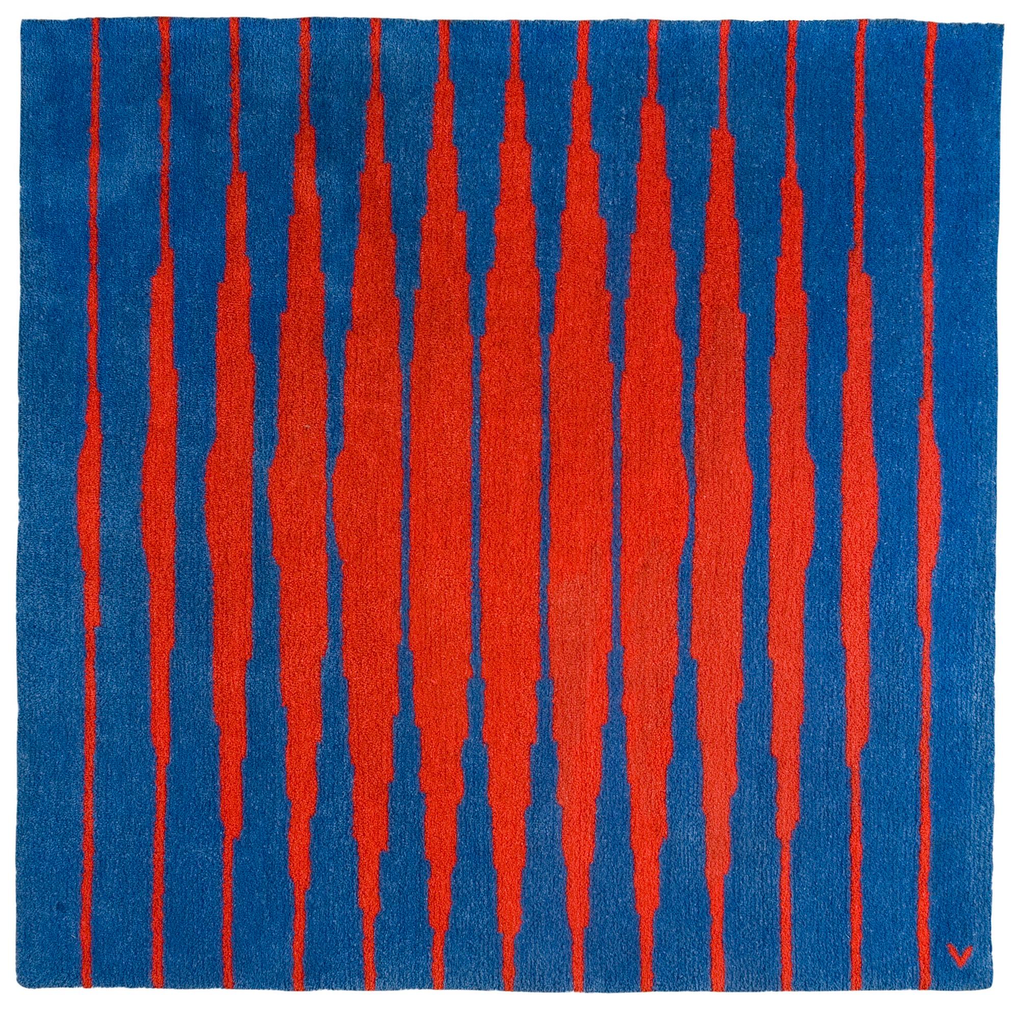 VÄGGMATTA. "Capella 17". Handtuftad. 177,5 x 179 cm. Signerad V (Victor Vasarely), OY Finnrya AB, Hiekkaharju, Finland.