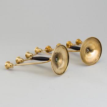 a pair of chandeliars by O. H. Lagerstedt, Eskilstuna, 1950's.