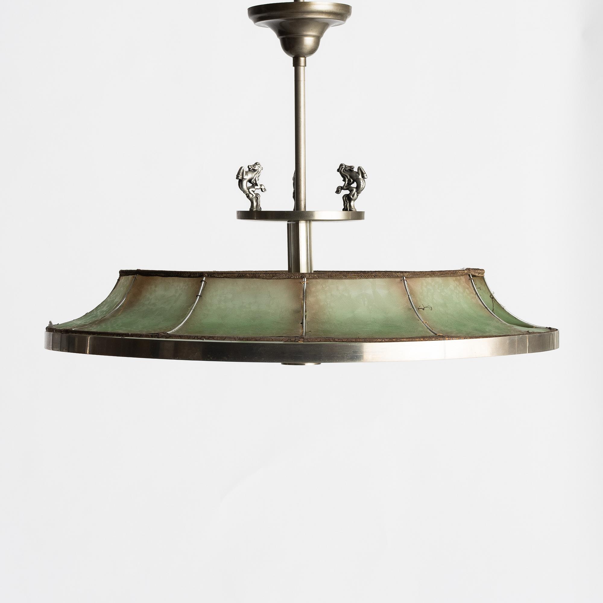 A 1920's/30's Swedish Grace ceciling lamp.