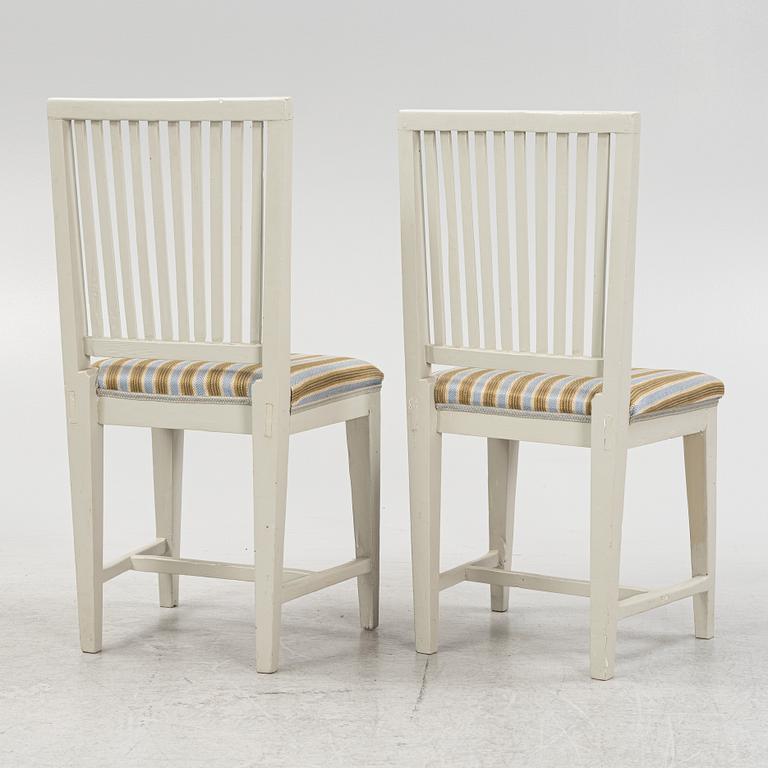 Eight Swedish provincial chairs, first half of the 19th century.