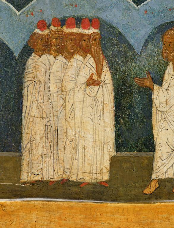 Ikon, "Alla heligas sabbat", Novgorodskolan ca 1500.