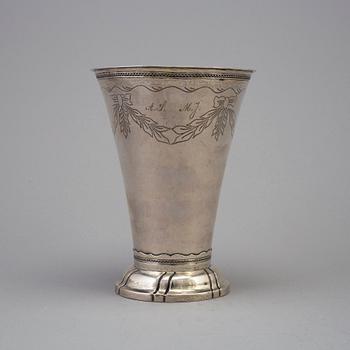 STEPHAN WESTERSTRÅHLE, a parcel-gilt beaker, Stockholm 1792.