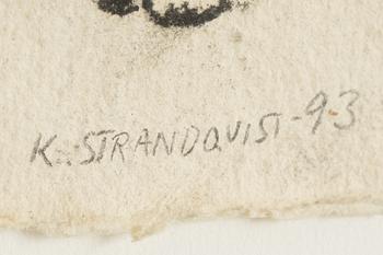 Kjell Strandqvist, watercolour & pastel, signed and dated -93.