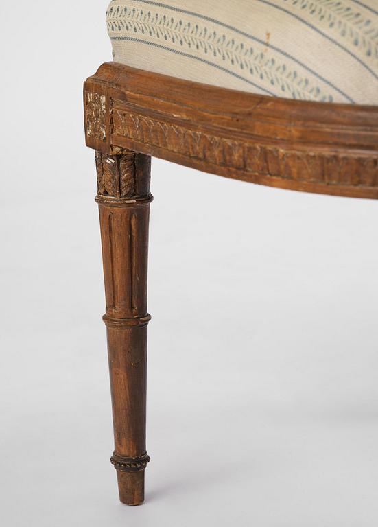 A set of six late Gustavian chairs by E. Ståhl (master in Stockholm 1794-1820).