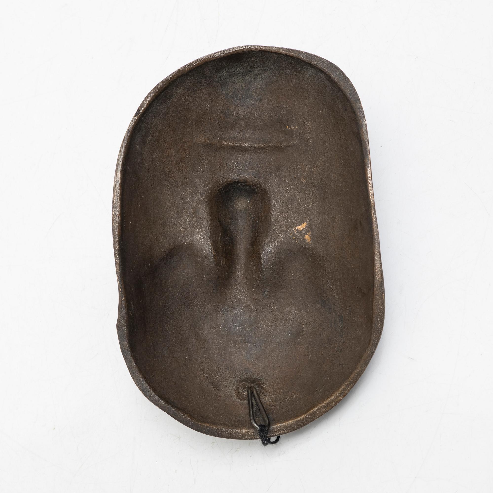 Karl XII:s dödsmask, brons, troligen Finspångs bruk, 1900-tal.