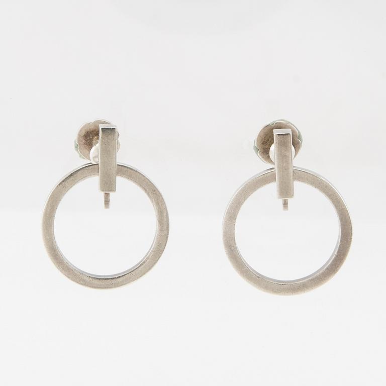 Wiwen Nilsson, a pair of silver earrings, Lund 1953.