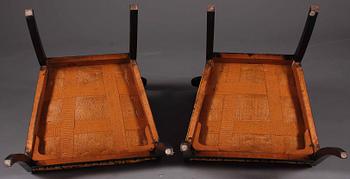 KARMSTOLAR, ett par, Karl Johanstil, tidigt 1900-tal.