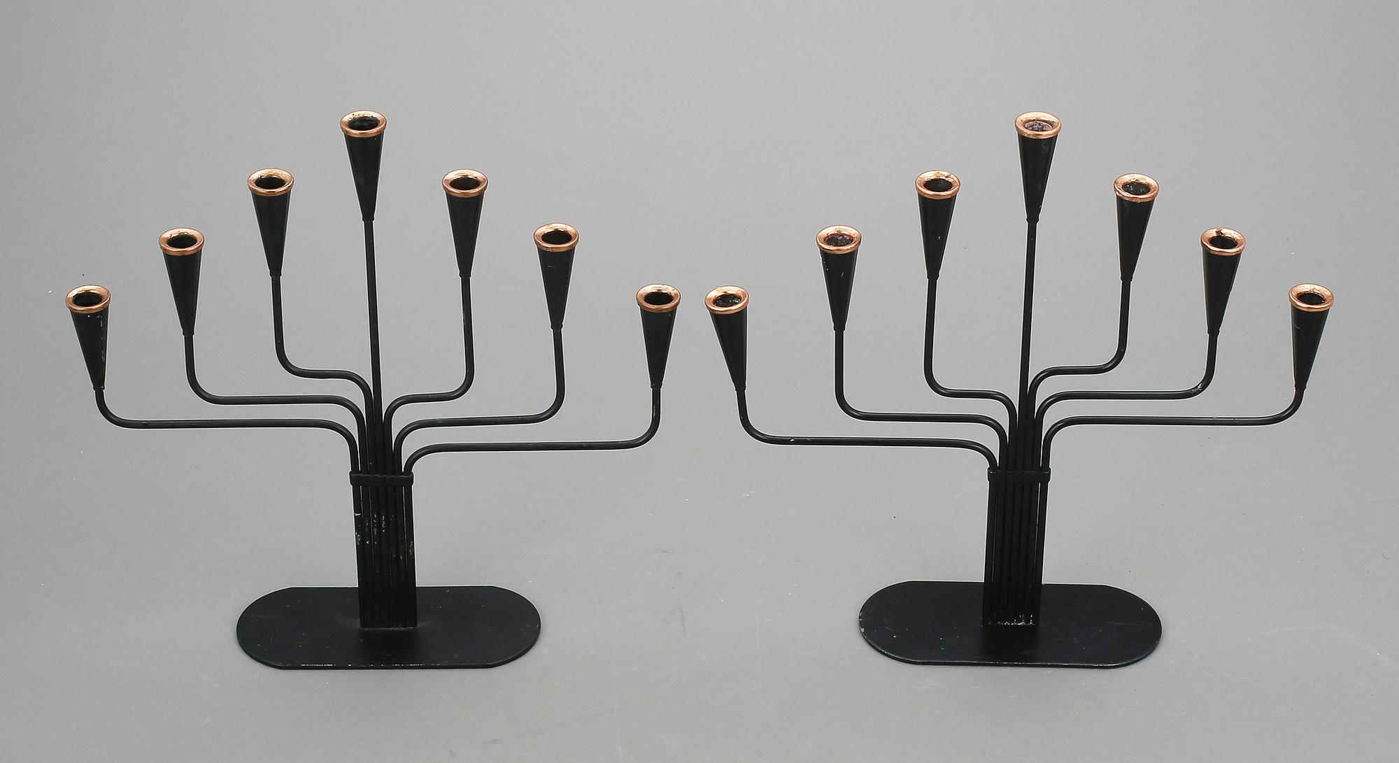 KANDELABRAR, ett par, Gunnar Ander, Ystad Metall.