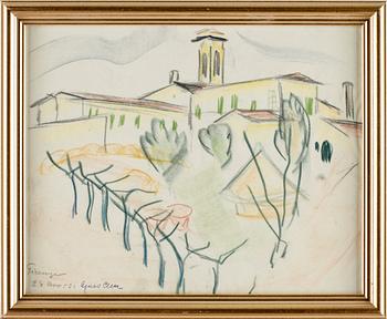 Agnes Cleve · AGNES CLEVE, kritteckning, sign o dat Firenze -21.