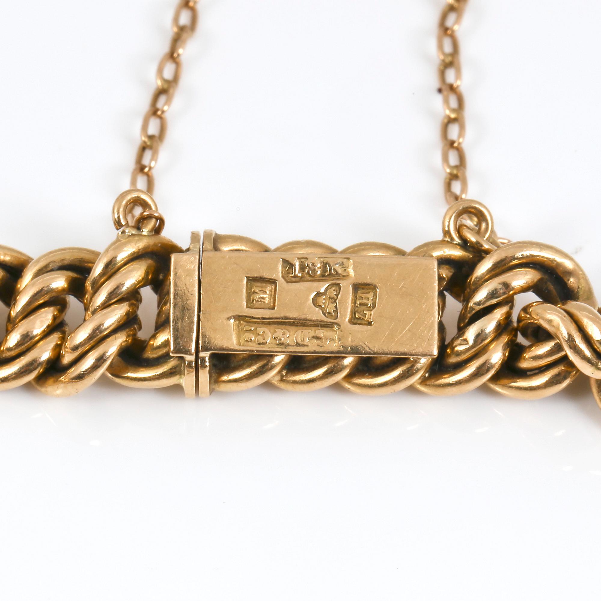 ARMBAND, 18 k guld, svenska stämplar 1910. Vikt ca 11 gram.