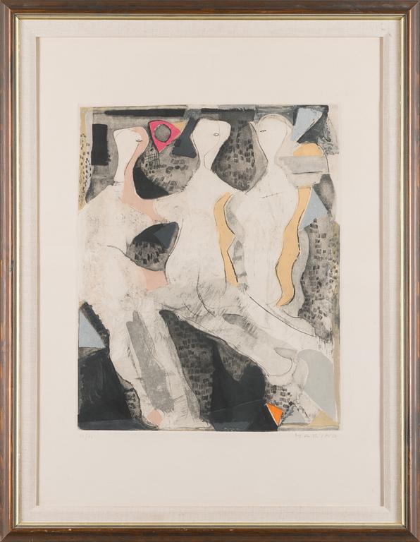 MARINO MARINI, färgetsning och akvatint, signerad och numrerad 23/75.