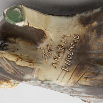 Taisto Kaasinen, a "Bison" stoneware figurine, Arabia, Finland, 1962-80.