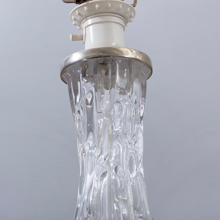 CARL FAGERLUND bordslampor 2 st Orrefors 1960/70-tal.