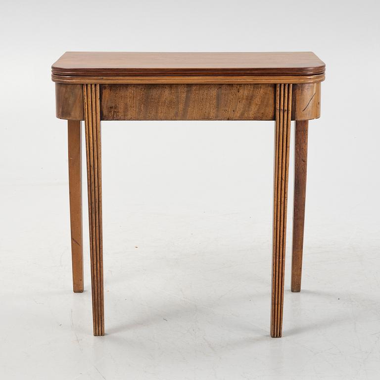 A mahogany card table, mid 19th Century.