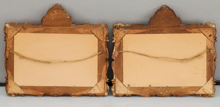 SPEGELLAMPETTER, ett par, nyrokoko, 1800-talets andra hälft.