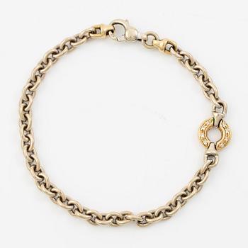 Bracelet 18K gold in various colour variations with round brilliant-cut diamonds.