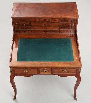 SKRIVBORD med UPPSATS, stockholmsarbete, 1700-talets andra hälft, rokoko.