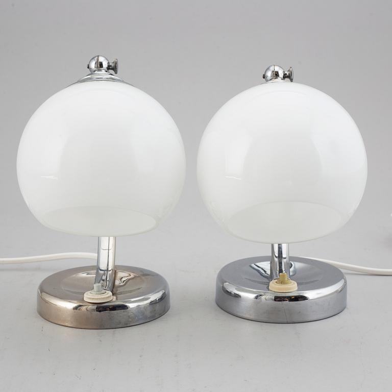 A PAIR OF TABLE LAMPS, 1930's.