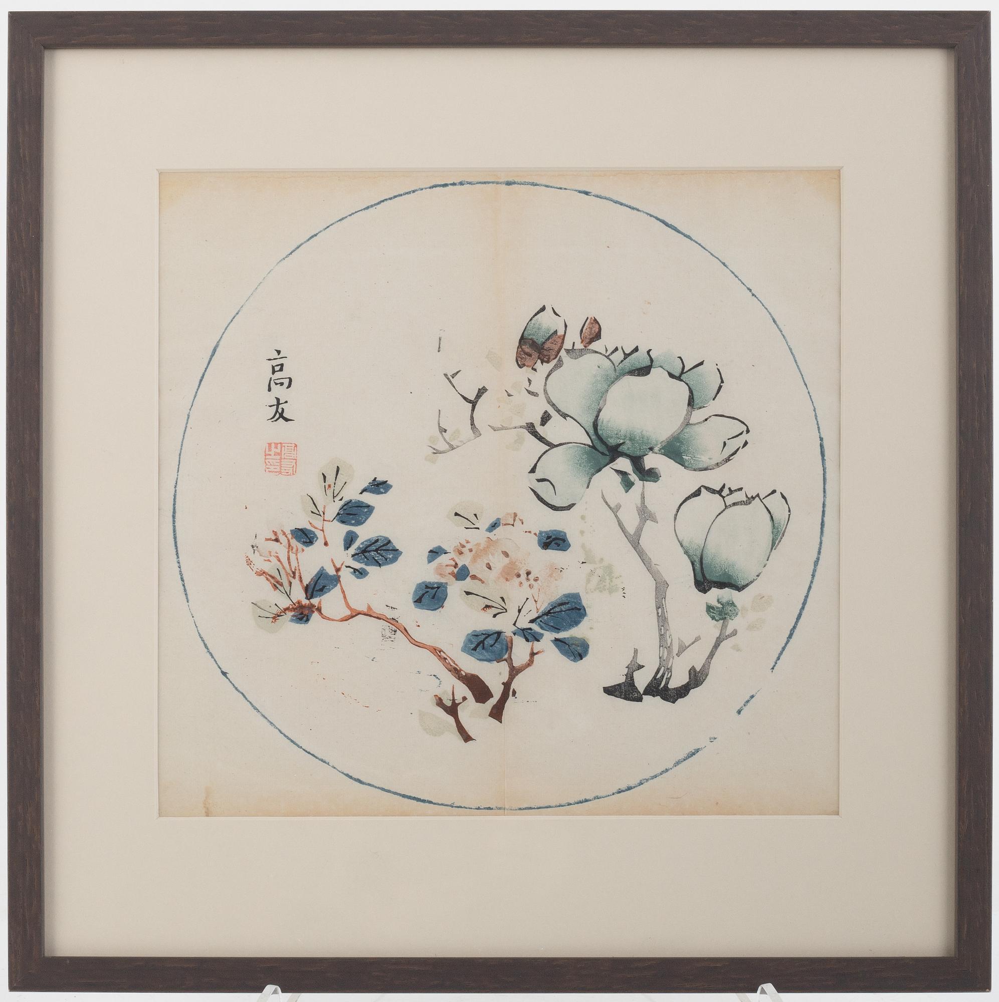 Hu Zhengyan, after, album leaf from 'Flowers' Volume of the Ten Bamboo Studio Manual of Calligraphy and Painting.