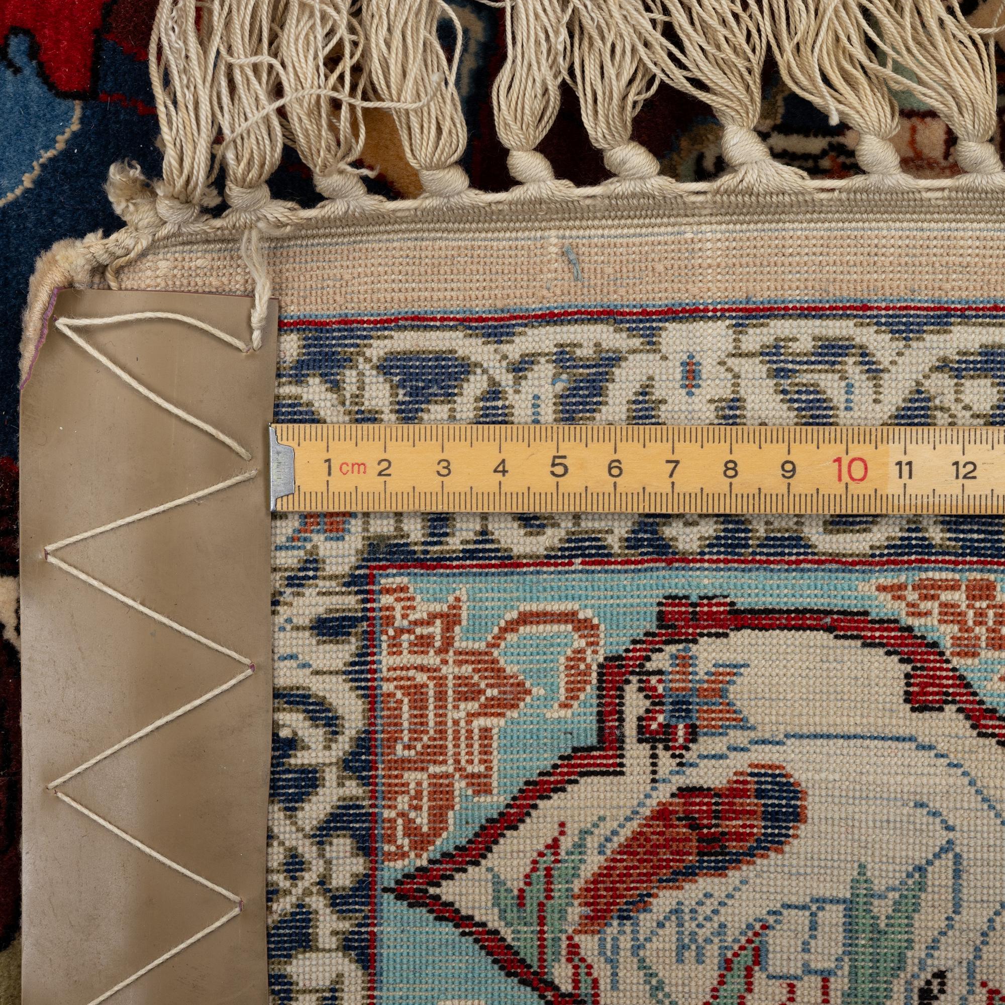 Carpet, Isfahan, figural, approx. 108 x 151 cm,