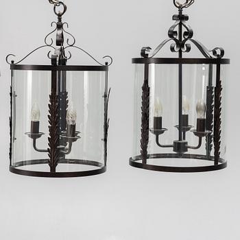 A pair of lanterns, 20th century.