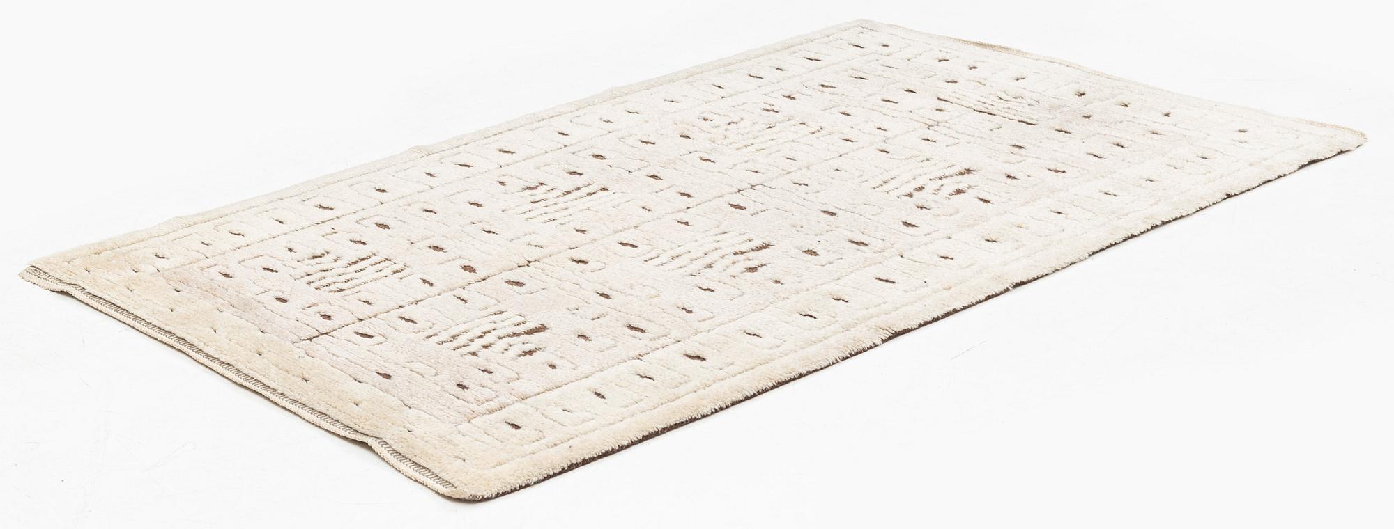 matta, "Skvattram", reliefflossa, ca 220 x 135 cm, signerad AB MMF.