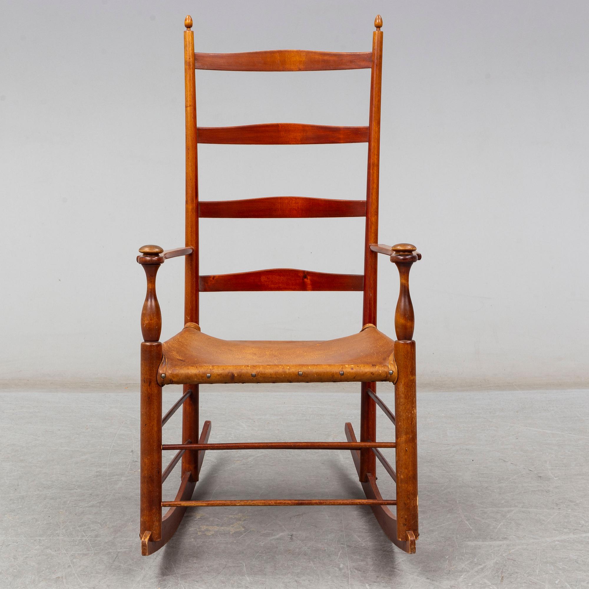 An early 20th century rocking chair.