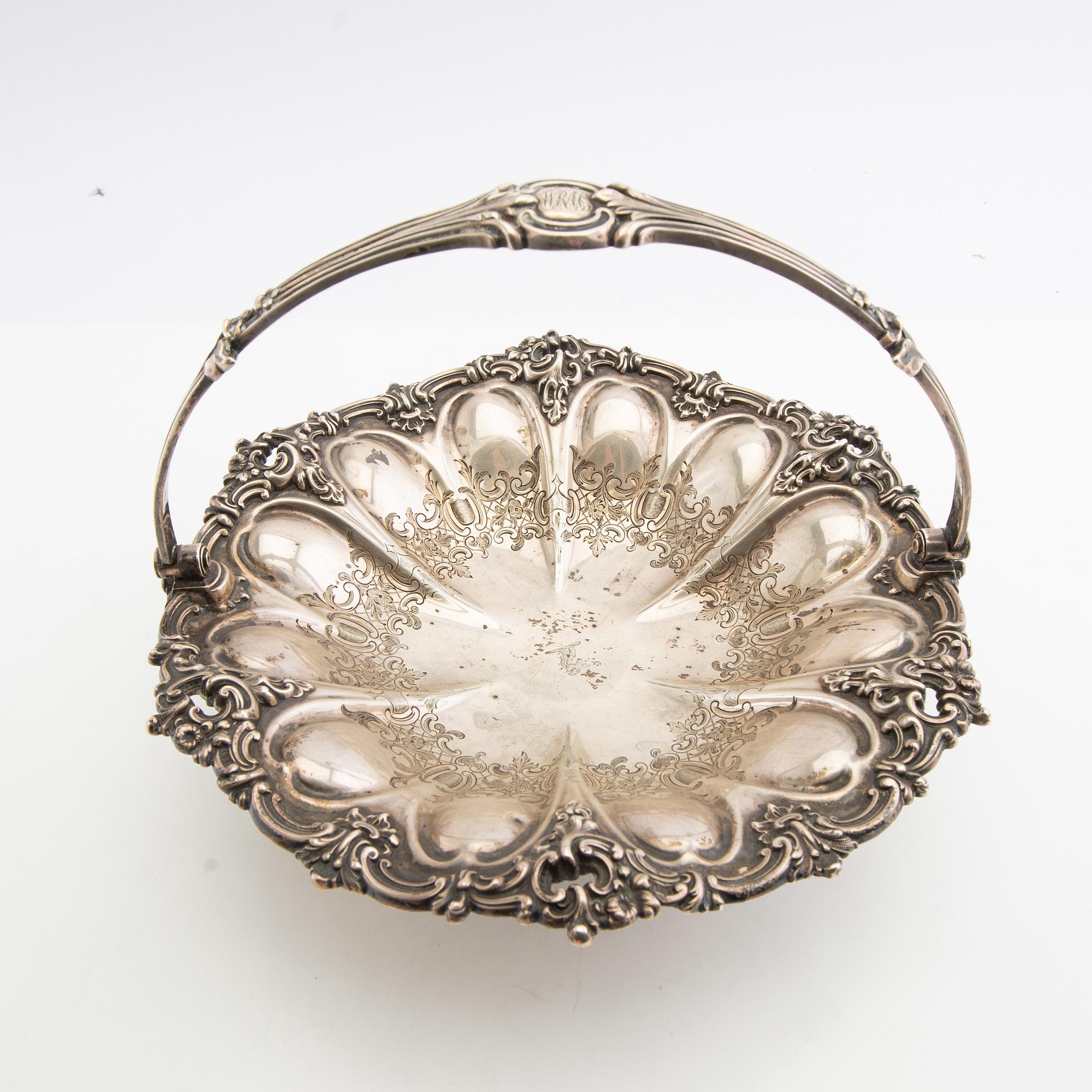 Robinson, Edkins & Aston, konfektskål, silver, Birmingham 1843.