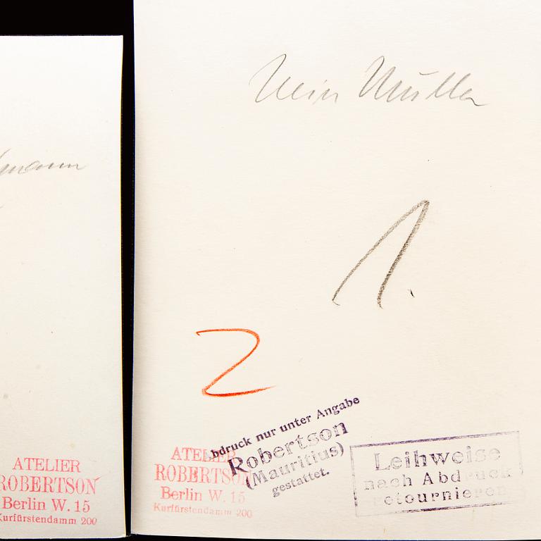 Hans Robertson, 4 gelatin silver print stamped on verso. 1920's/30's. press vintage.