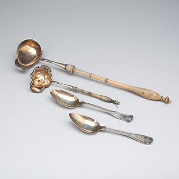 PARTI SILVER, 12+4 st, bl.a. GAB, Stockholm, 1908. Vikt tot ca 337g.