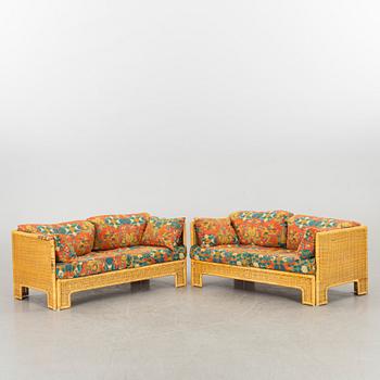 A PAIR OF SOFAS, second half of 20th century.