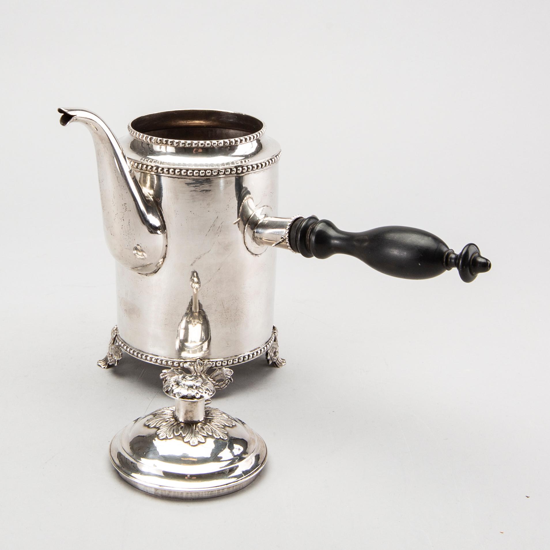 LARS BIUGG kaffekanna silver Jönköping 1786 gustaviansk.
